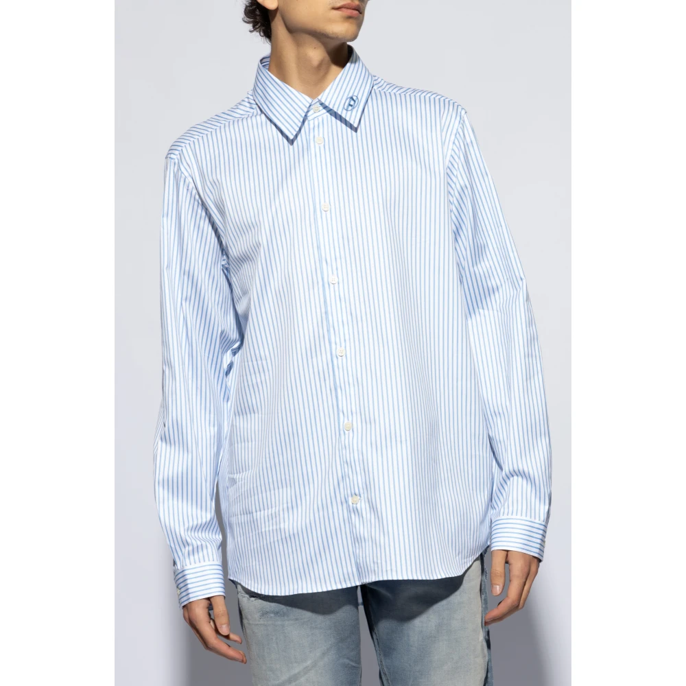 Diesel Shirt `S-Turner-Stripe-D` Blue Heren