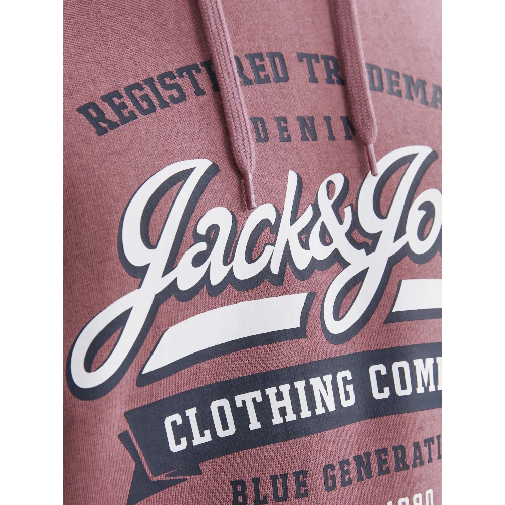 jack & jones Logo2 Hoodie Sweatshirt Red Heren