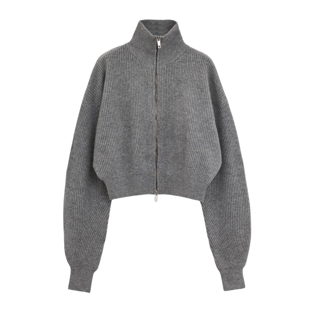 SPORTMAX Stijlvolle Gebreide Cardigan Sweater Gray Dames