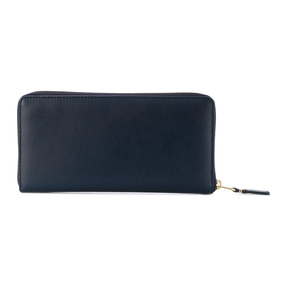 Comme des Garçons Navy Leren Portemonnee Blue Dames