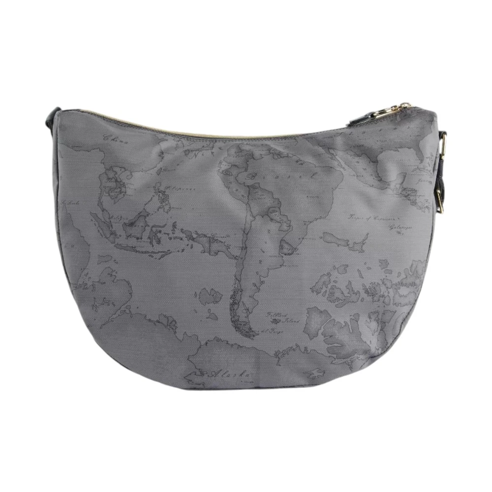 Alviero Martini 1a Classe Donkergrijze Social Soft Schoudertas Gray Dames