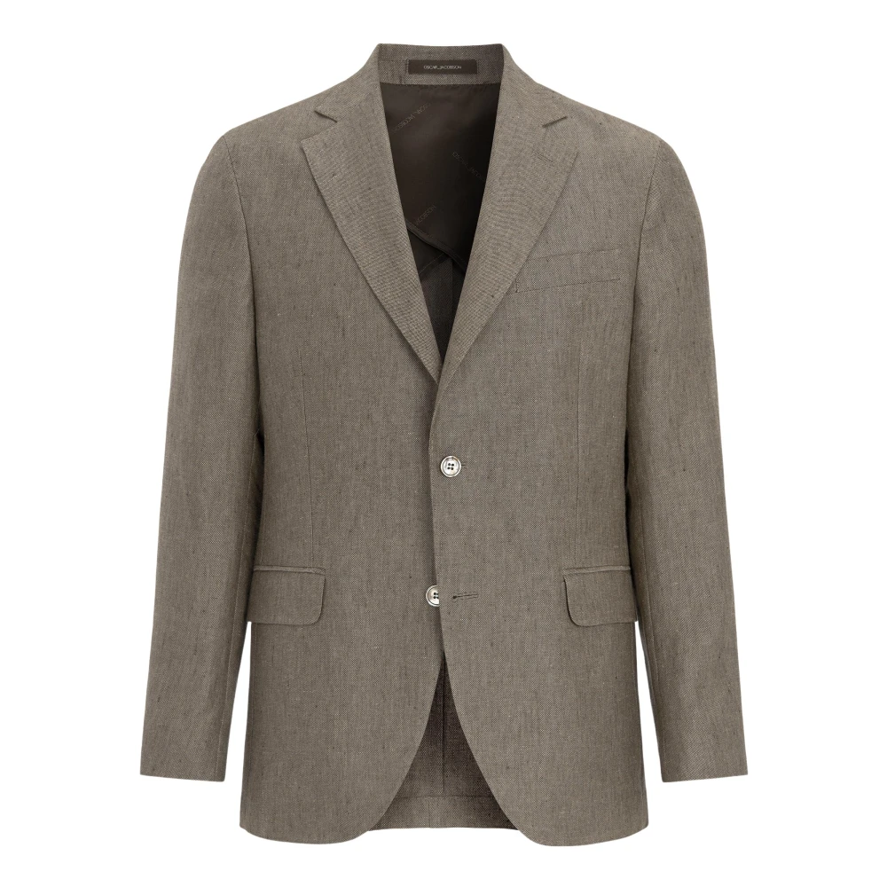 Oscar Jacobson Men's Brown Ferry Soft Blazer Tailoring