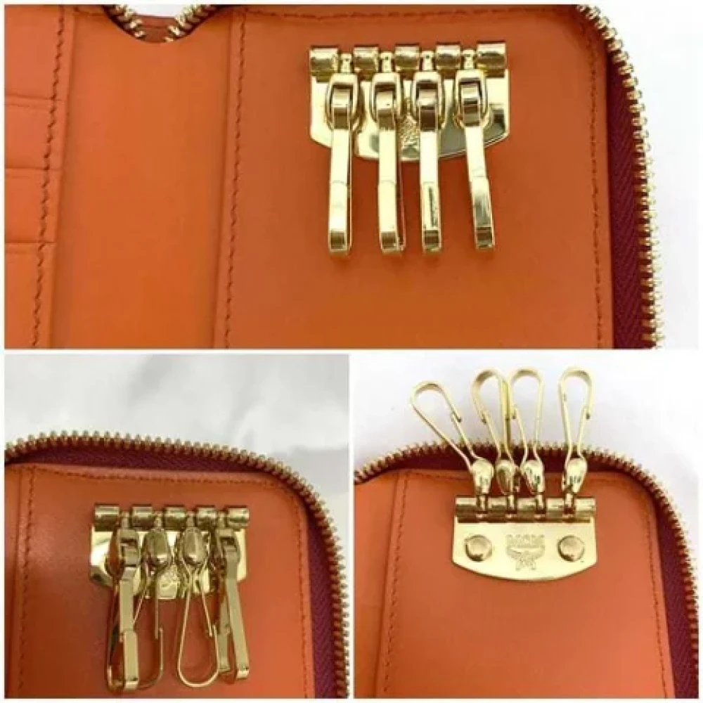 MCM Pre-owned Leather key-holders Pink Dames