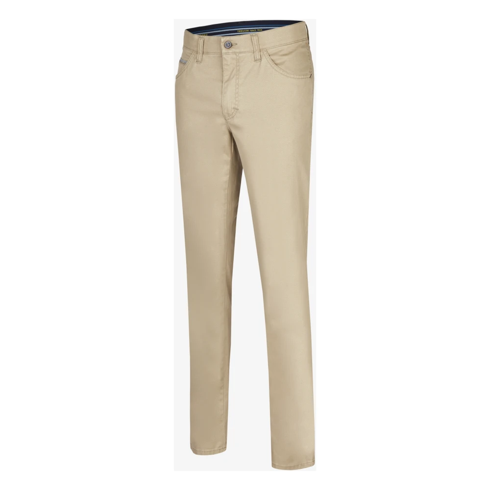 club of comfort Comfortabele Swing-Pocket Broek met Elastische Tailleband Beige Heren