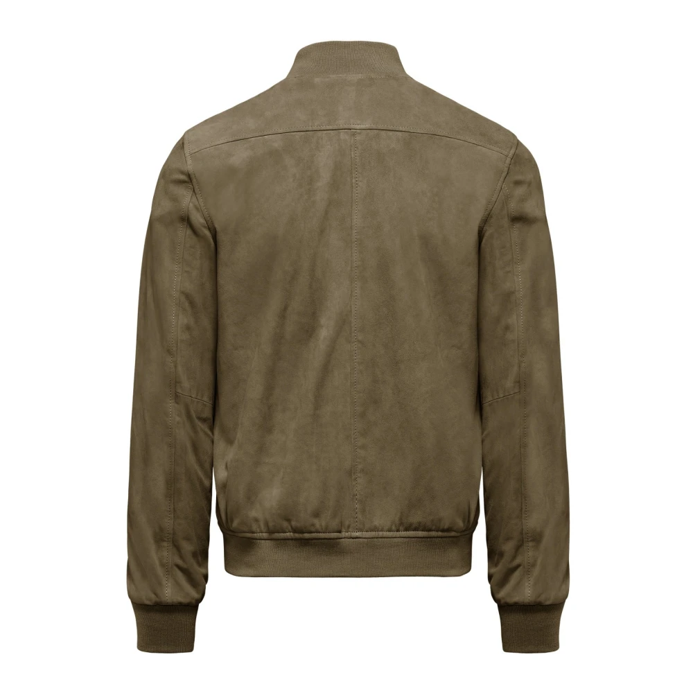 BomBoogie Klassieke Walt Suede Bomberjack Gray Heren