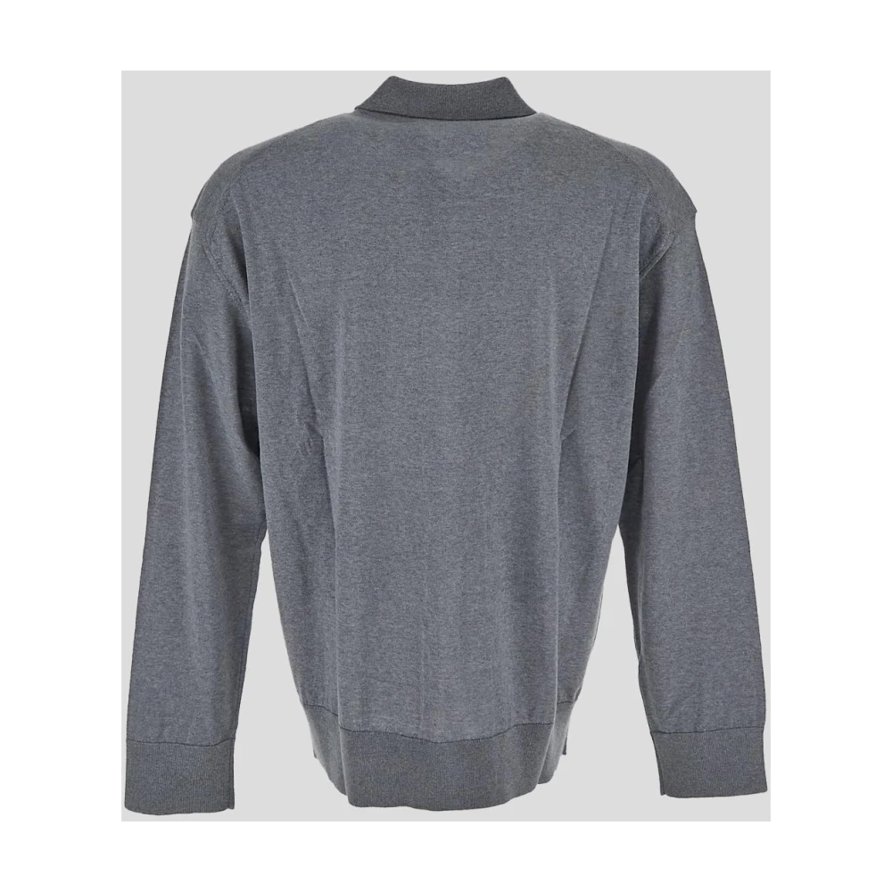 Laneus Wollen Gebreide Polo Gray Heren