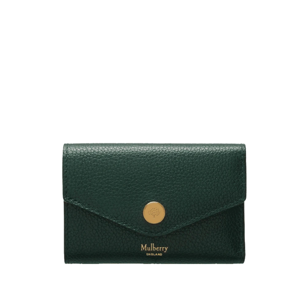 Mulberry Stud Folded Multi-Card Wallet Green Dames