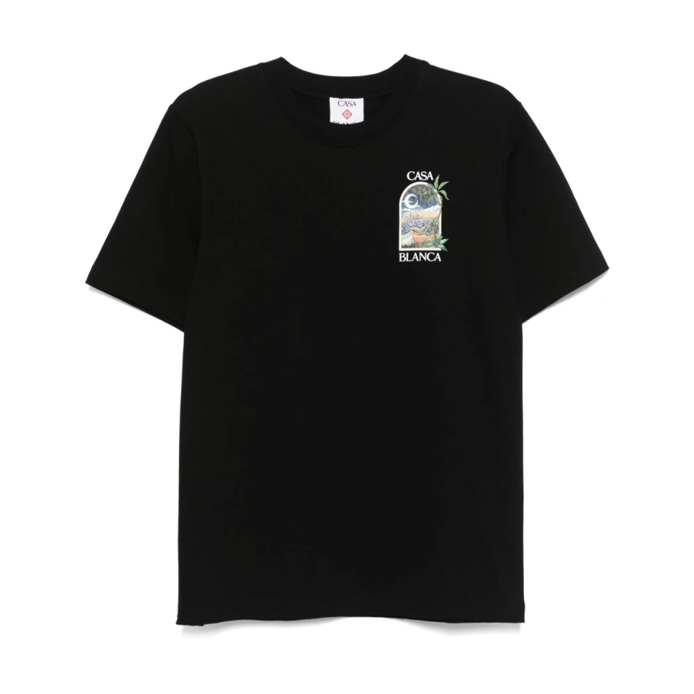 Casablanca Zwarte T-shirts en Polos Black Heren