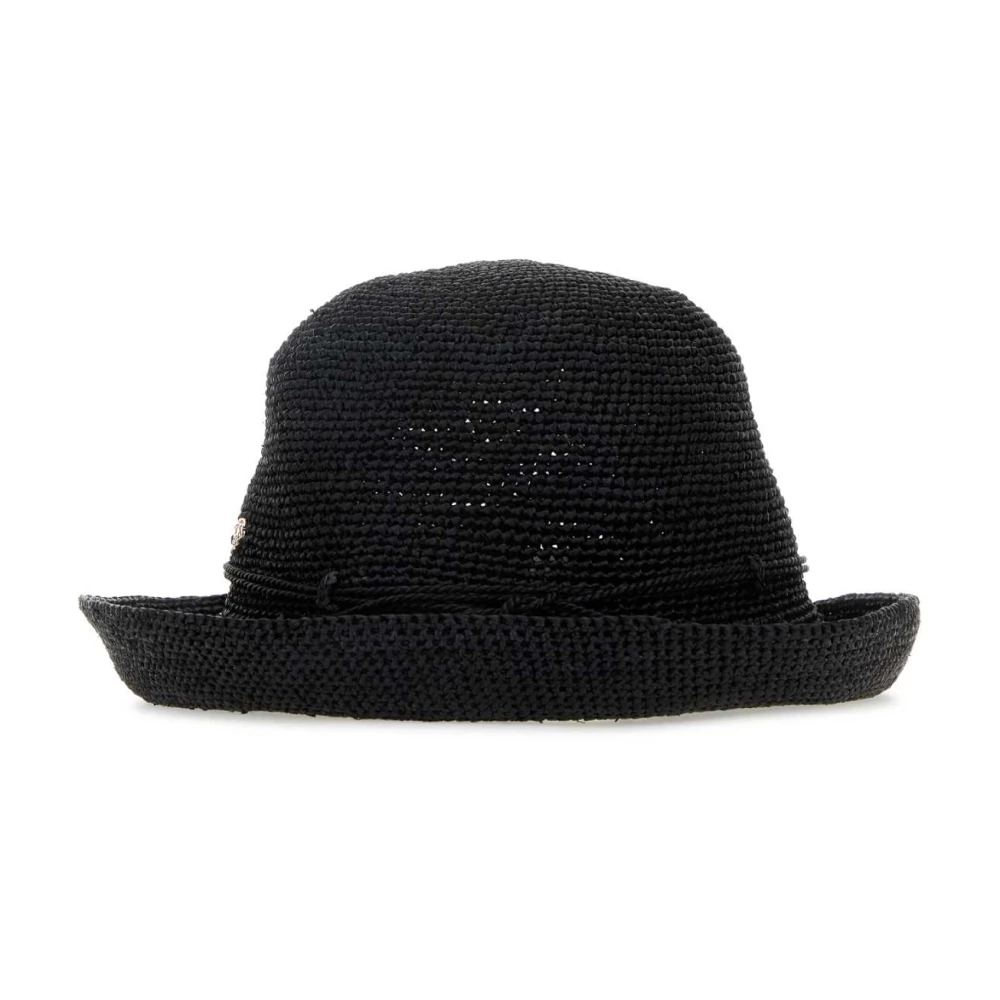 Helen Kaminski Zwarte Raffia Provence Hoed Black Dames