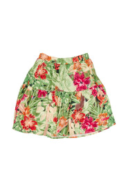 Blomstret Plisseret Mini Nederdele