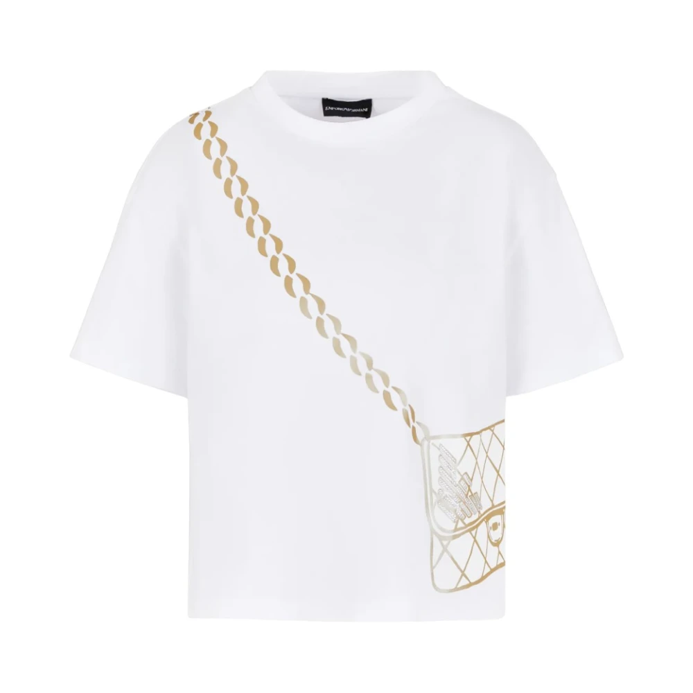 Emporio Armani Casual Katoenen T-Shirt White Dames
