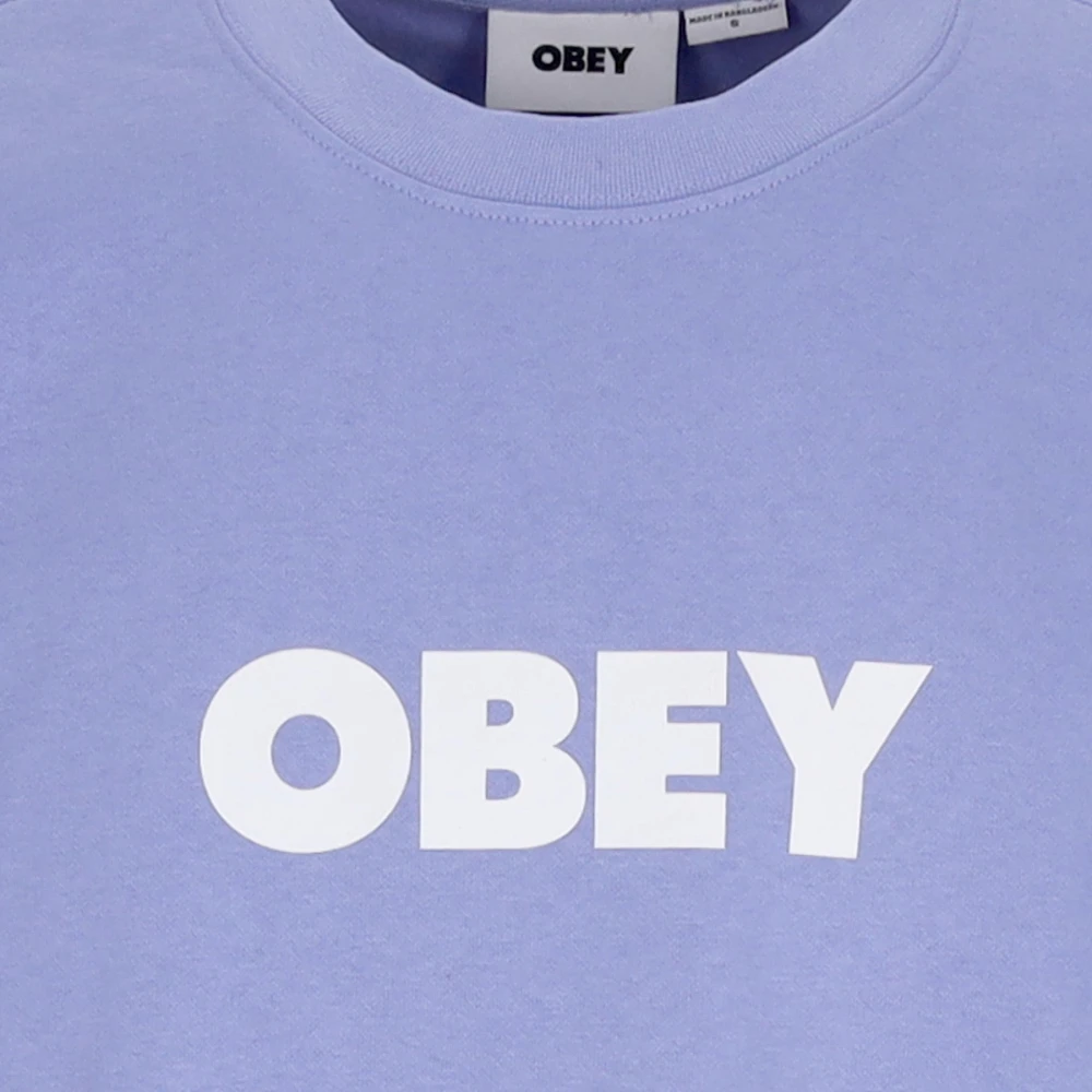 Obey Premium Fleece Crew Neck Sweatshirt Blue Heren