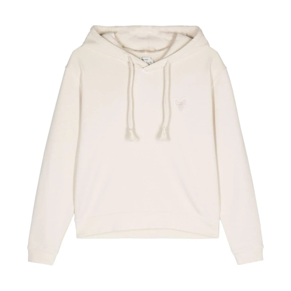 Forte Ivoor Hoodie van katoen Beige Dames