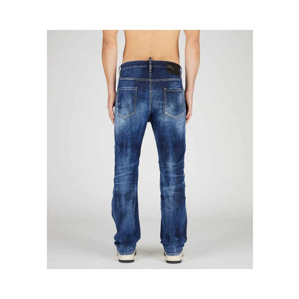 Dsquared2 Straight-leg jeans in stretch katoen Blue Heren