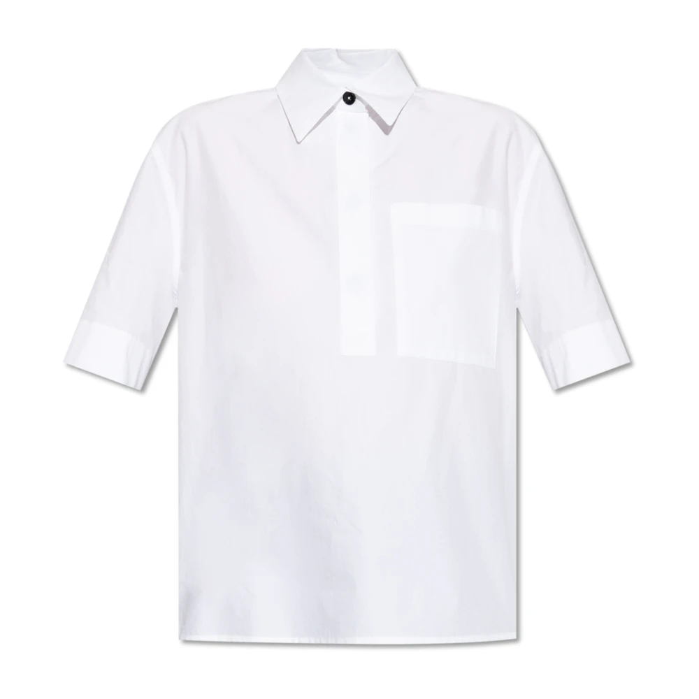 Jil Sander Witte Katoenen T-shirts en Polos White Dames