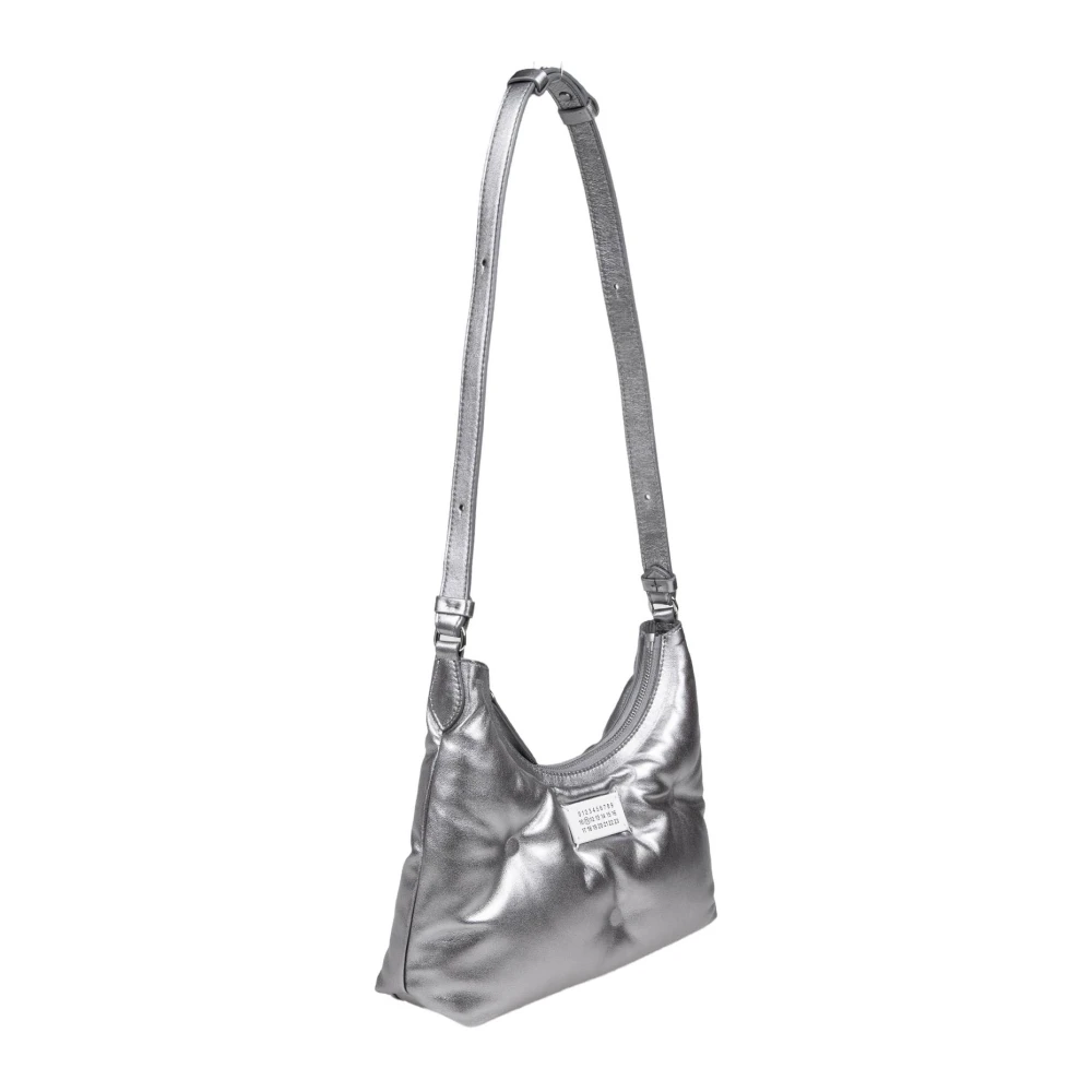 Maison Margiela Grijze Schoudertas met Metalen Details Gray Dames