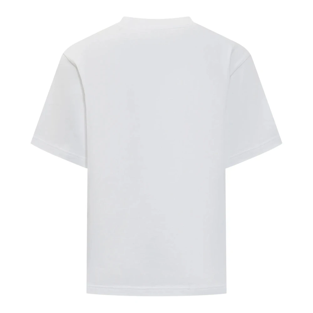 Casablanca Wit T-shirt met logo ronde hals White Heren