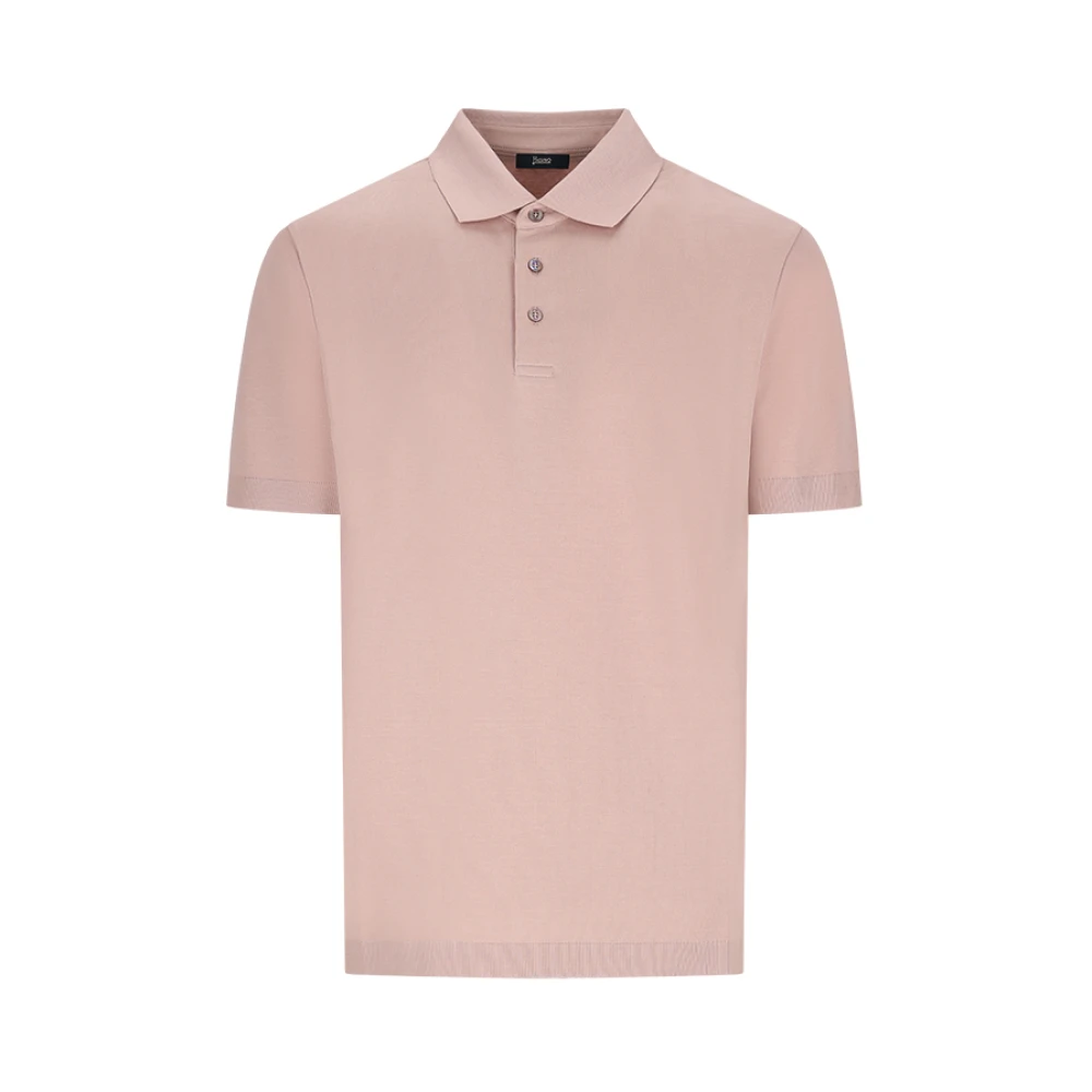 Herno Homme Rose Tops, Taille: Xl Polo Effet Maille Jersey