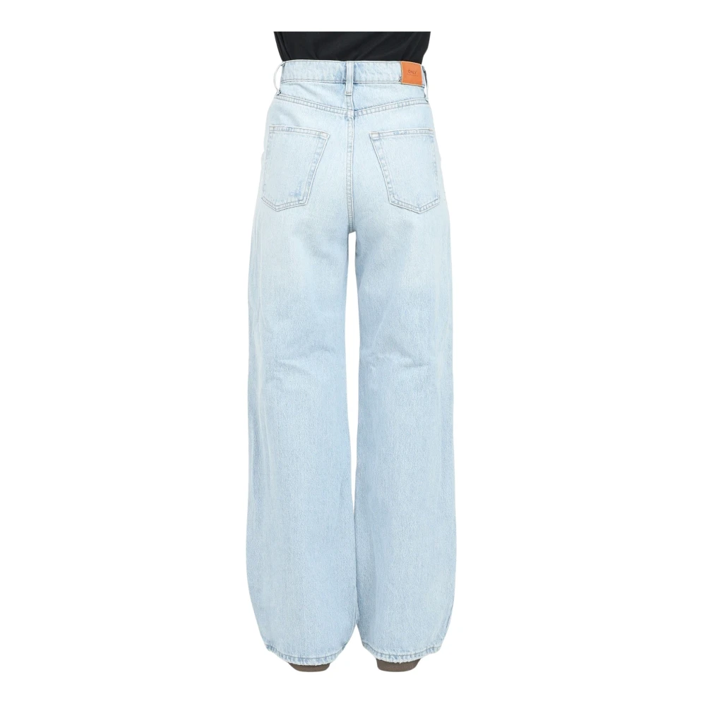 Only Lichtblauwe Straight Fit Denim Jeans Blue Dames