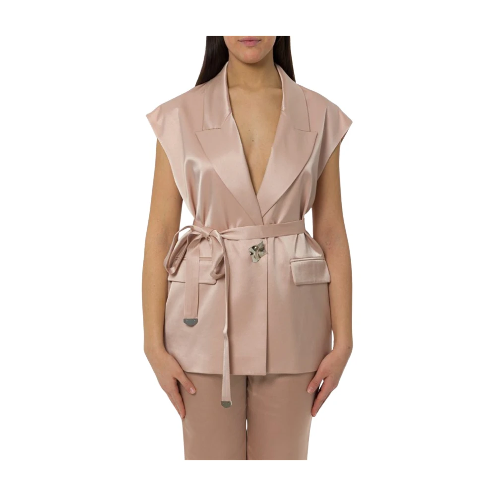 Pinko Women's Pink Melanzana Jacket - O - Waistcoats - 2XS - Jackets