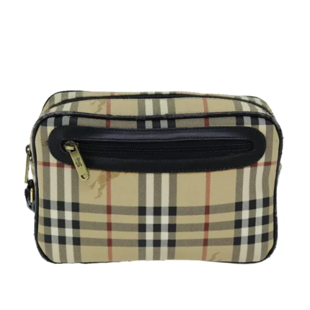 Burberry Vintage Pre-owned Leather clutches Beige Dames