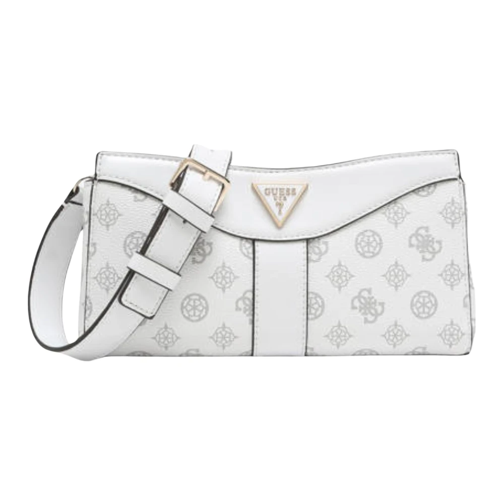 Guess Women's White Dorys Shoulder Bag Peony Flowers - Cross Body Bags - One Size - Bags