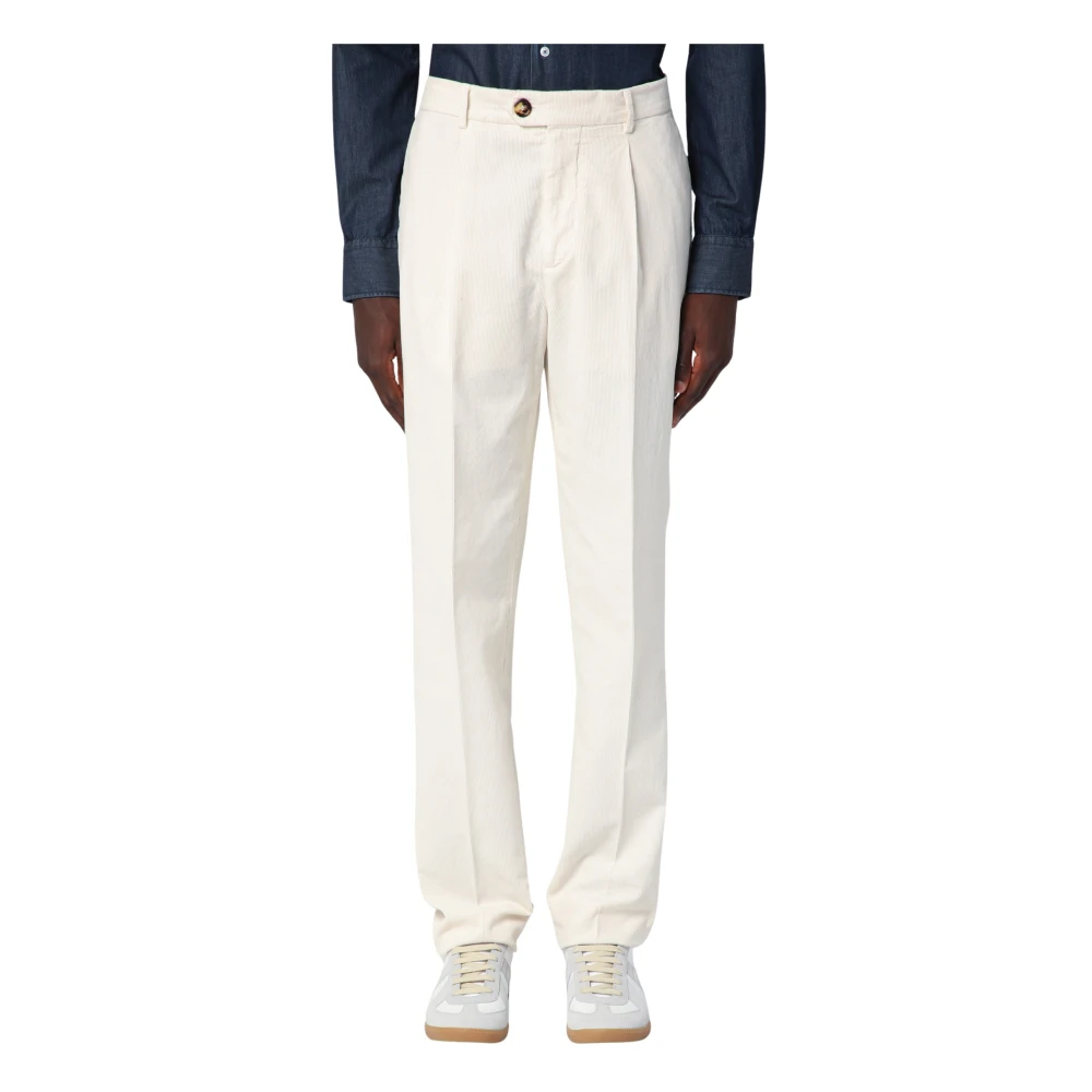BRUNELLO CUCINELLI Regular Fit Broek White Heren