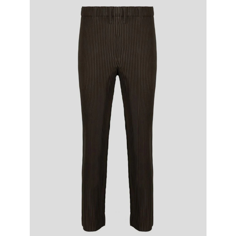 Issey Miyake Herenbroek Mode Brown Heren