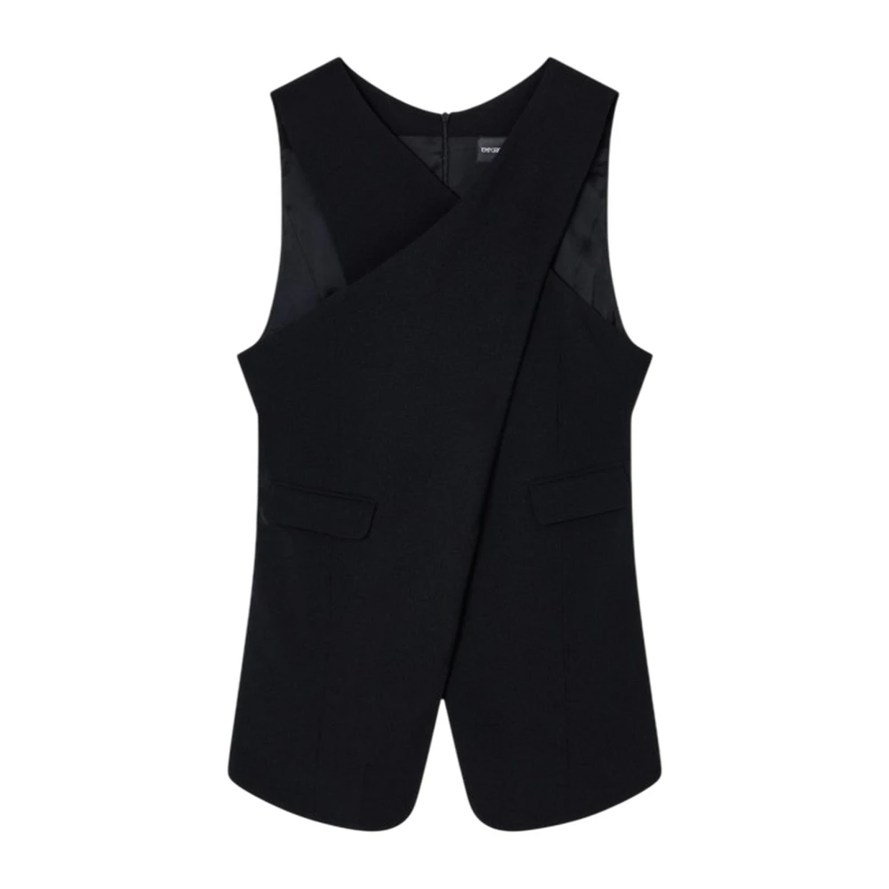 Emporio Armani Mujer Negro Camisetas, Talla: L