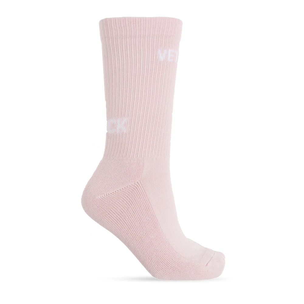 Vetements Sokken met logo Pink Dames