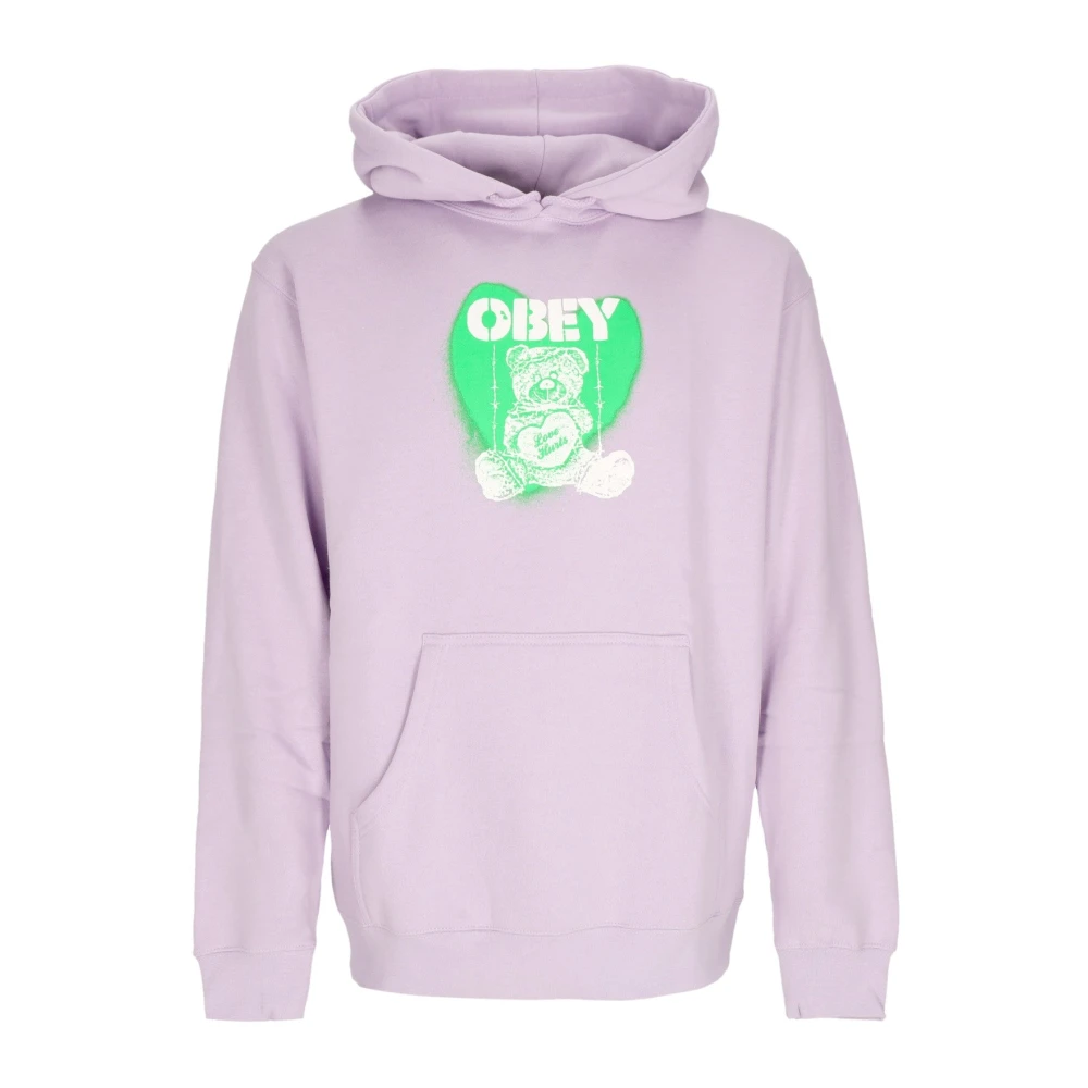 Obey Basis Hooded Fleece Lavendel Dames Hoodie Purple Dames