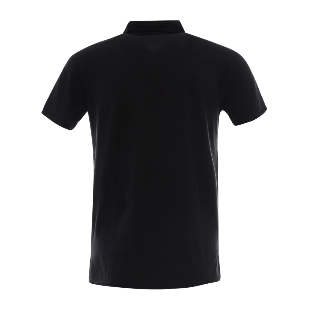 Polo Ralph Lauren Geborduurd Katoenen Polo Shirt Black Heren