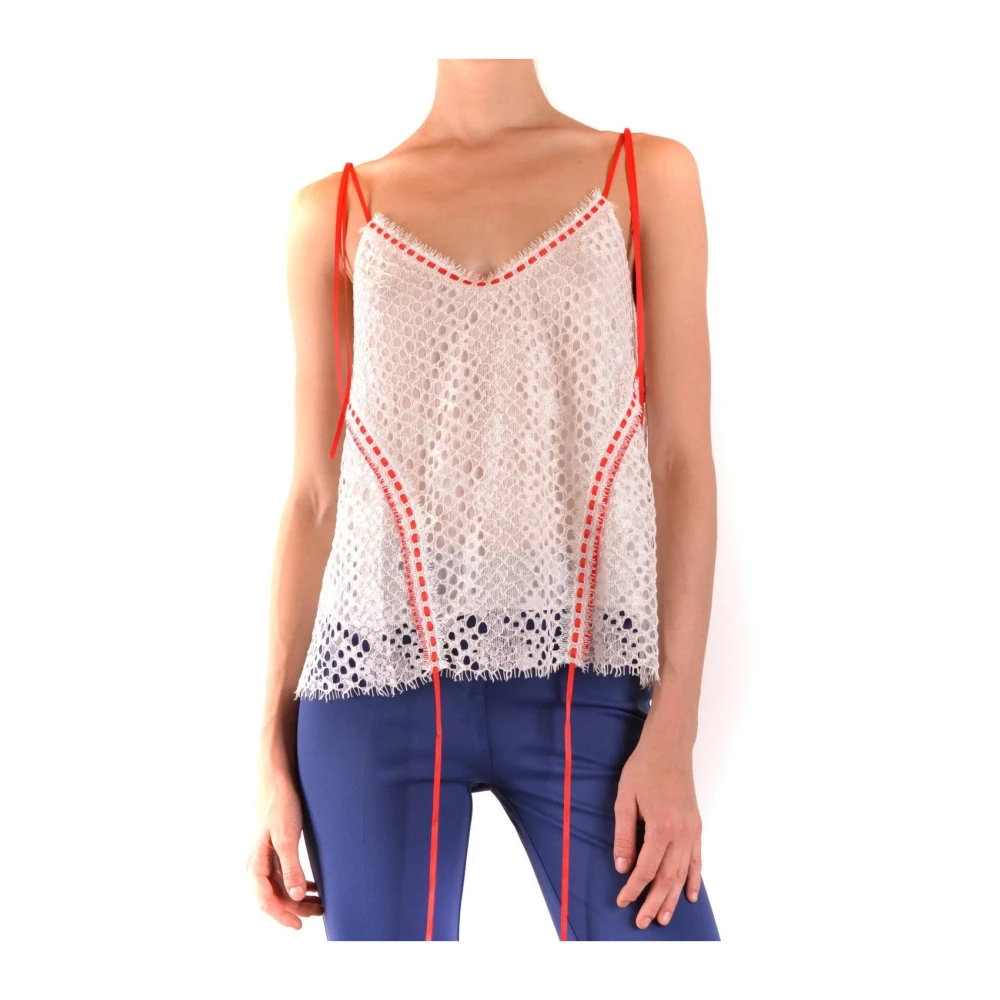 Pinko Women's White Sleeveless Top