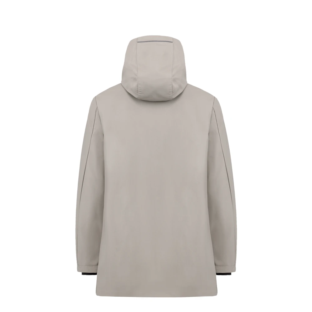 People of Shibuya Waterdichte parka met capuchon en reflecterende details Beige Heren