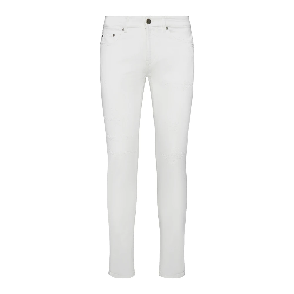 PT Torino Skinny-Cut Ripped Jeans i Vit/Blå White, Herr