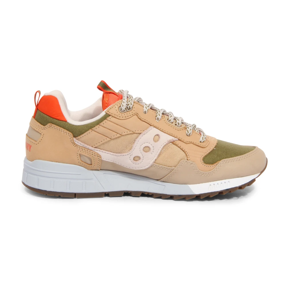 Saucony Men's Beige Sneakers, 8 Uk, Shadow 5000 Khaki/Orange Trainers
