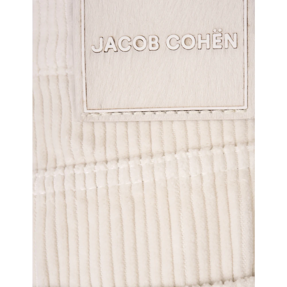 Jacob Cohën Witte Velvet Barrel Fit Broek White Dames