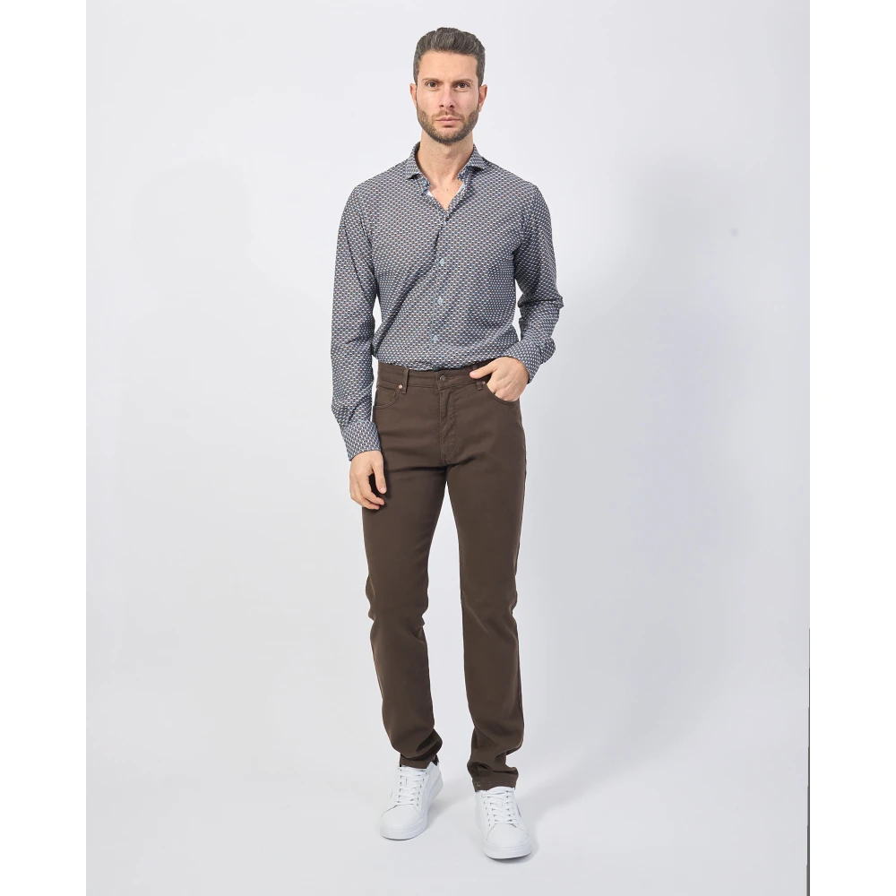 Bugatti Bruine Broek 5-Pocket Stijl Brown Heren