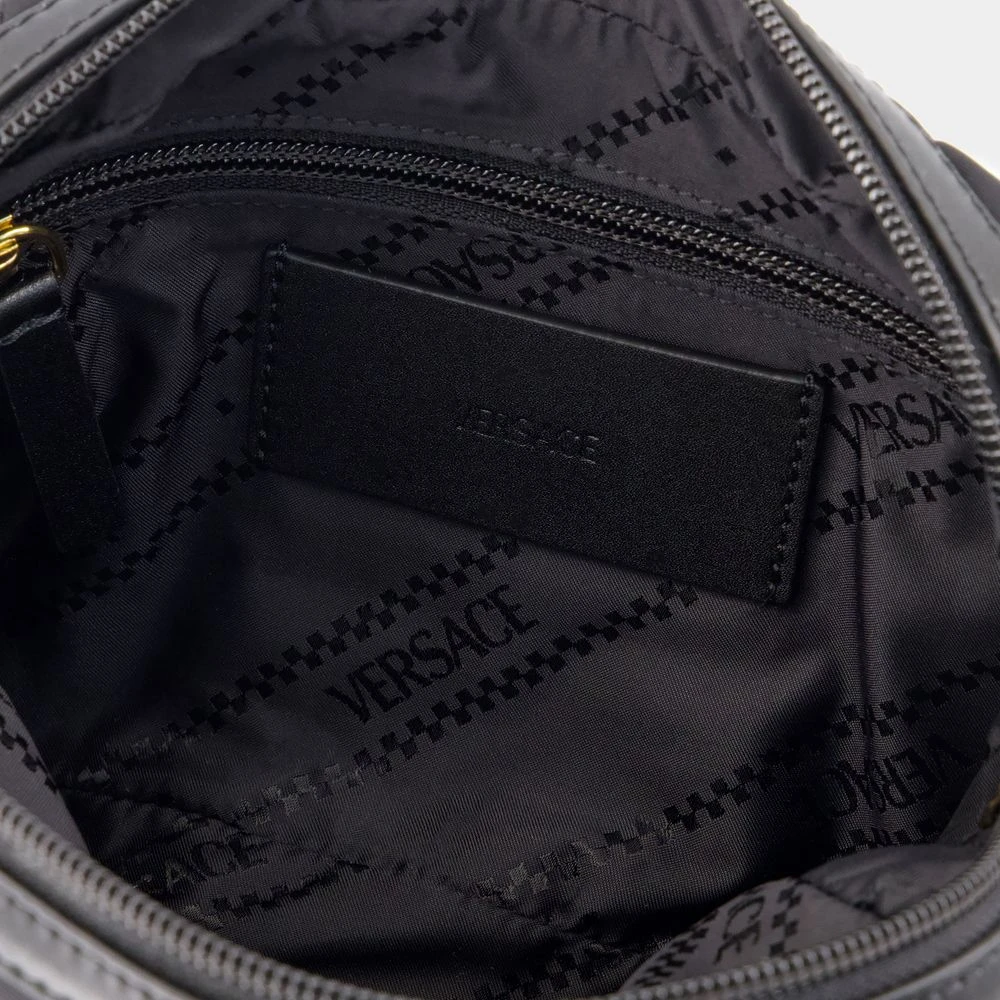 Versace Zwarte Nylon Bum Heuptas Black Heren