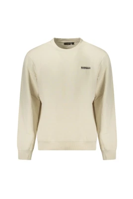 Beige Bomull Herrtröja Casual Stil