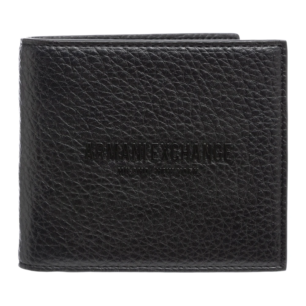 Armani Exchange Portemonnee met effen logo Black Heren