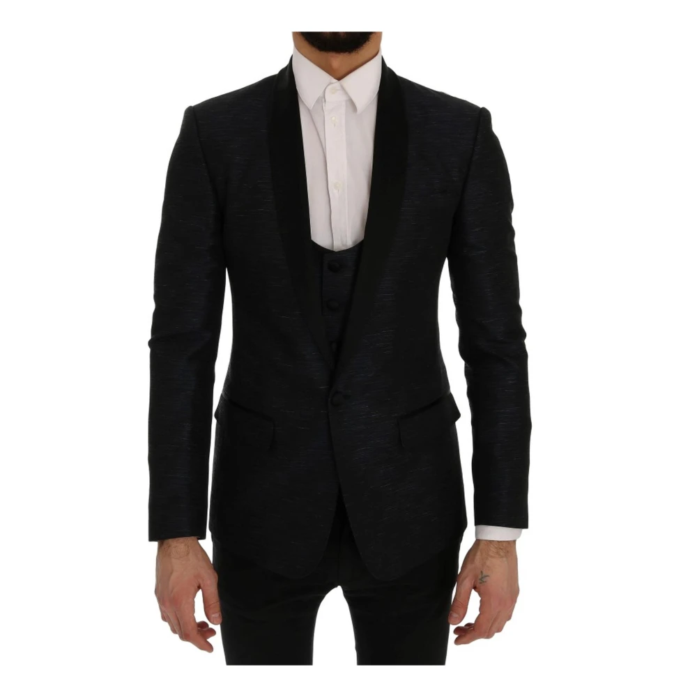 Dolce & Gabbana Blå Martini Slim 2-Delad Blazer Blue, Herr