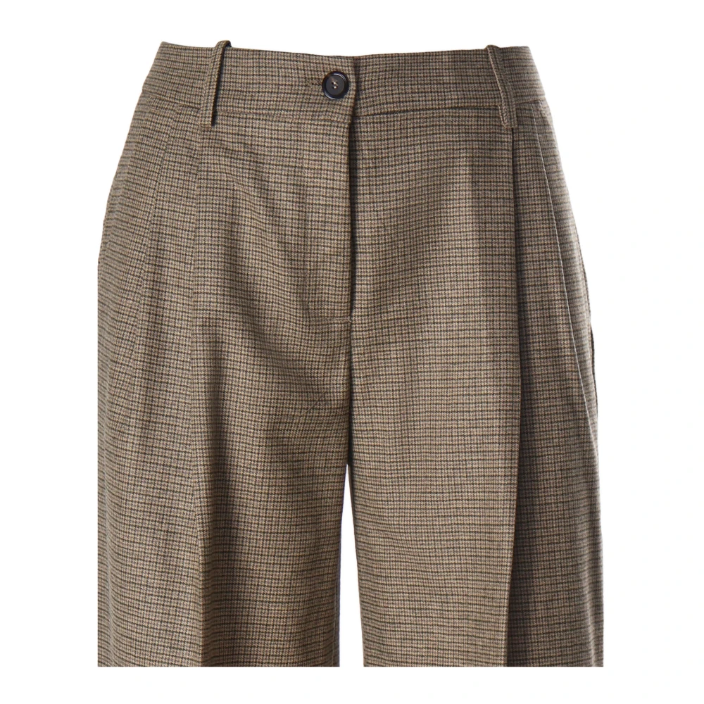 pinko Flanellen Broek Bruin Regular Fit Brown Dames