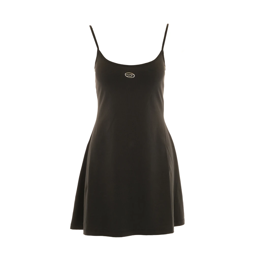 Diesel Vrouw Zwart Kleedjes Dames, Xs, Katoen, D-Newhop-Od Mini Jurk