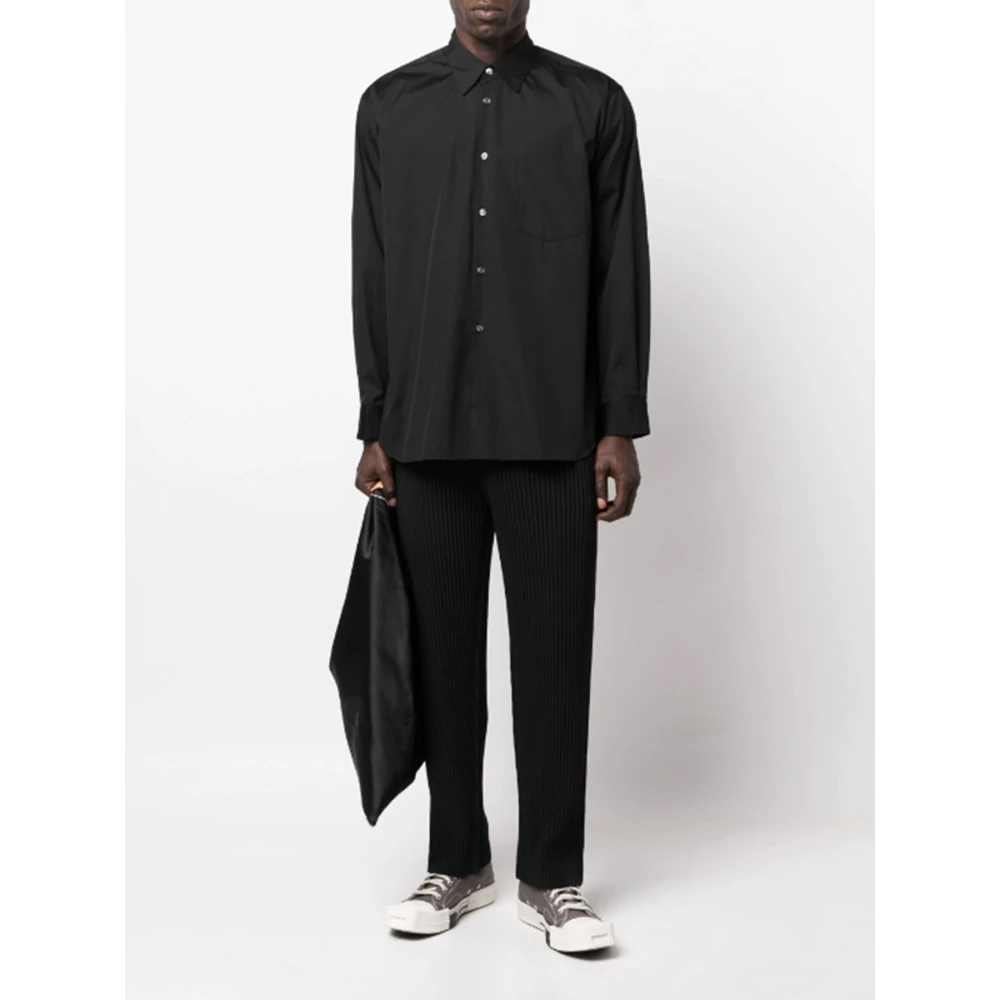 Comme des Garçons Katoenen overhemd in zwart Black Heren
