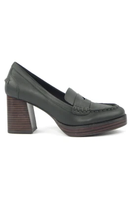Grön Lädersko Loafer