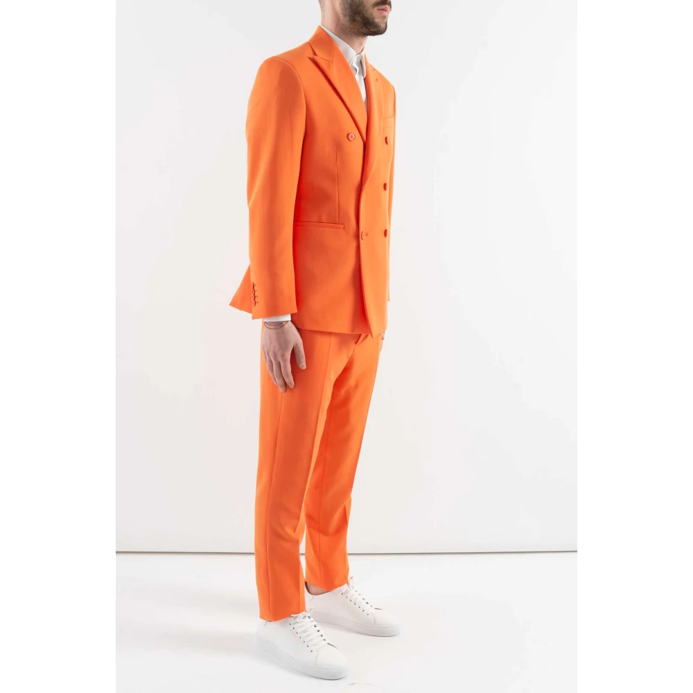 Corsinelabedoli Dubbelrijig pak Abito Orange Heren
