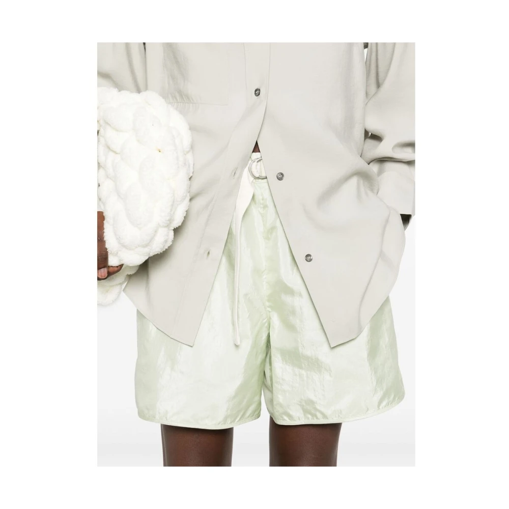 Jil Sander Lichtgroene Shorts met Zakken Green Dames