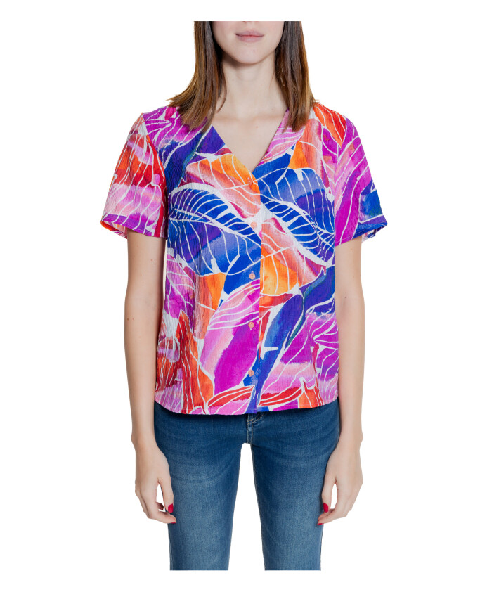 roze-v-hals-bedrukte-blouse