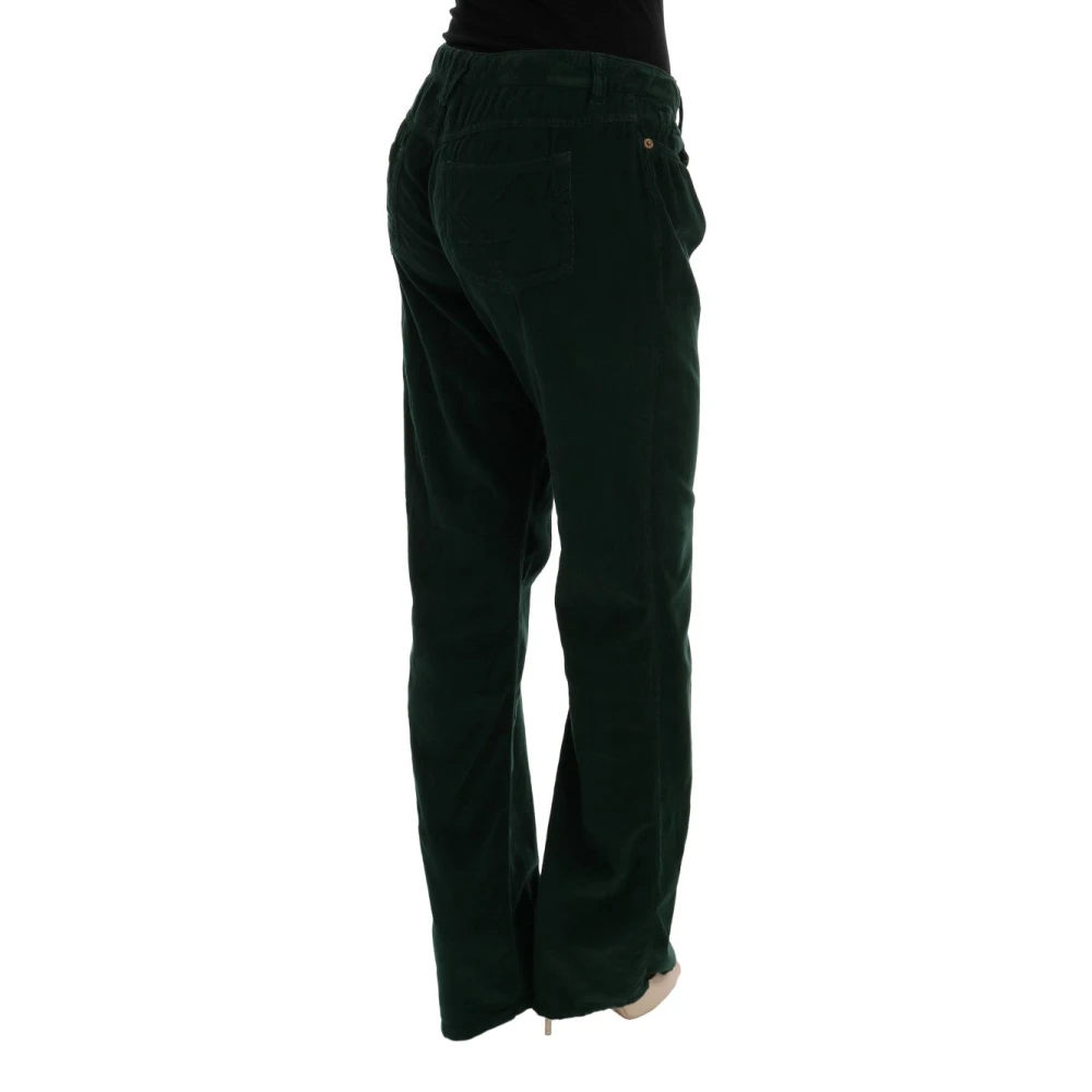 Dolce & Gabbana Elegante Groene Katoenmix Broek Green Dames